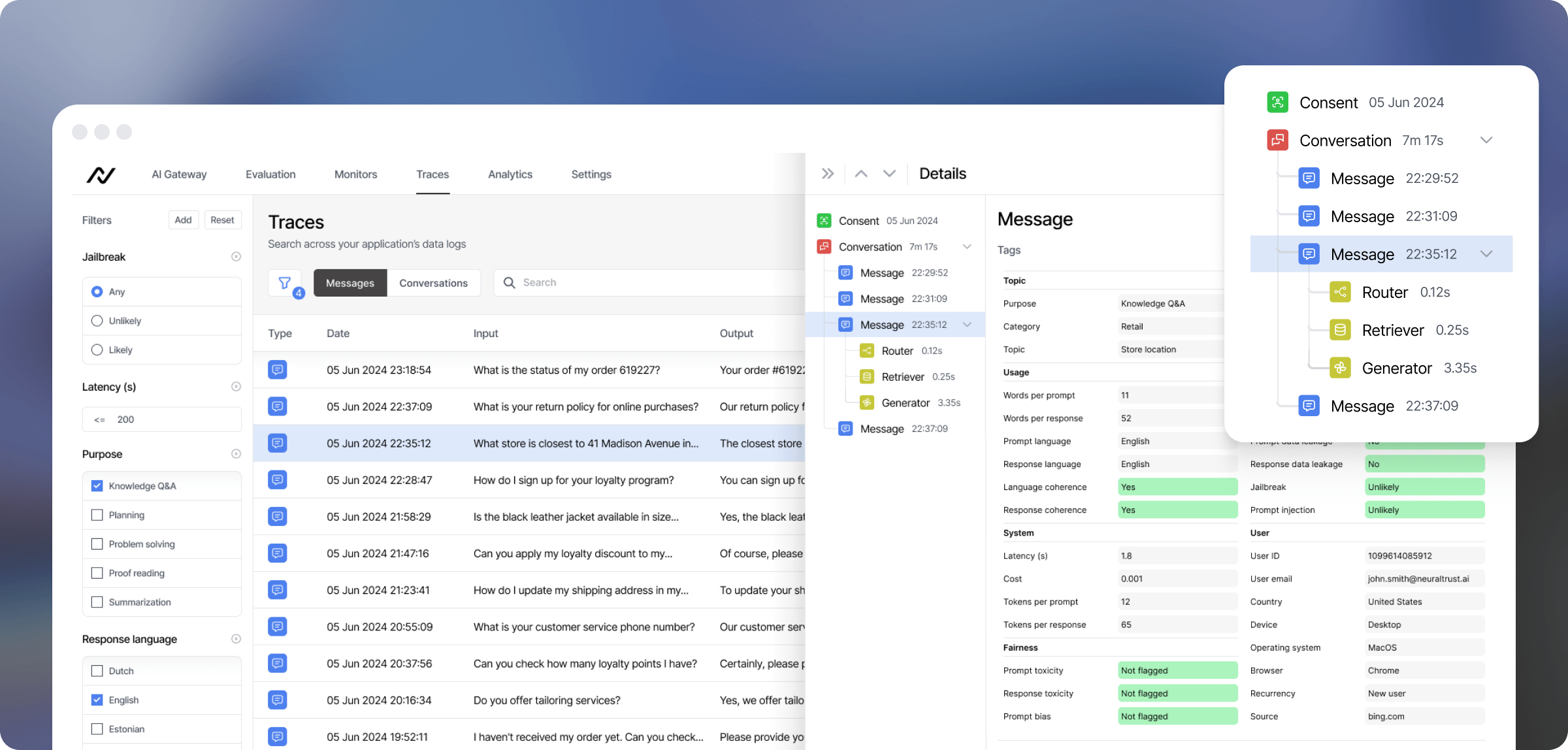 A system of record with unique search capabilities