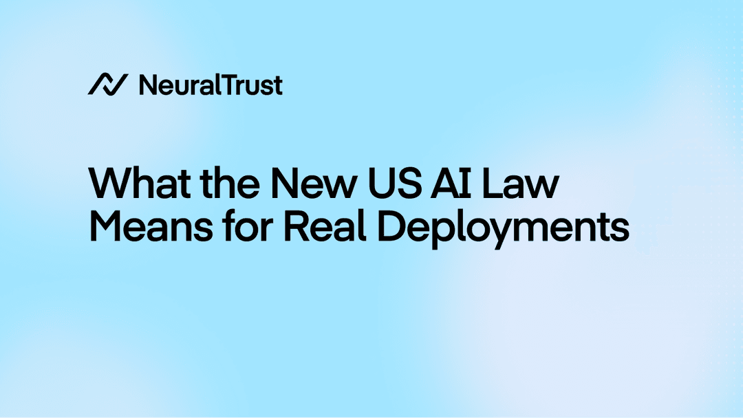 What the New US AI Law Means for Real Deployments
