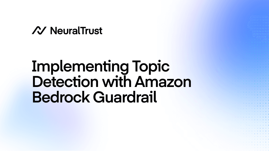 Implementing Topic Detection with Amazon Bedrock Guardrail